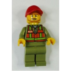 LEGO City férfi vasutas munkás minifigura 60198 (trn244)